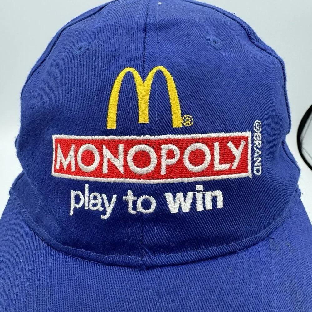 McDonald’s Monopoly Play To Win Hat Blue Adjustable Strapback 2013